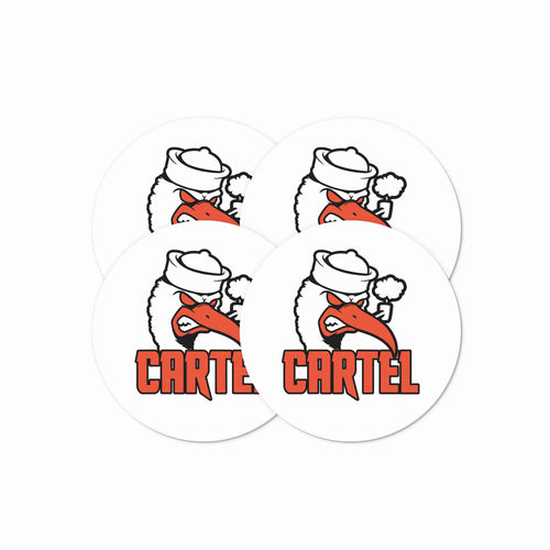 Cartel Classic White Stickers 4 Pack
